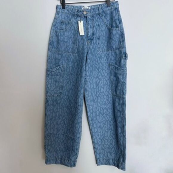 Damson Madder Drew Leopard Cargo Jeans US 6 / UK 10 - Picture 6 of 15